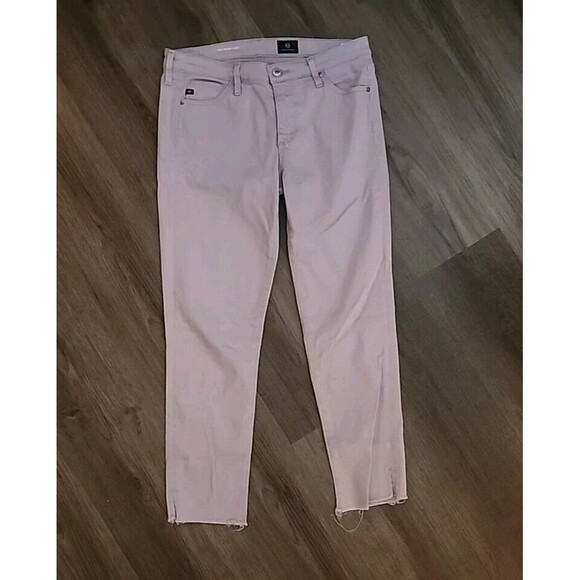 AG Adriano Goldshmied Jeans Womens 28R The Prima Crop Cigarette Crop Pink Rose - Picture 6 of 10